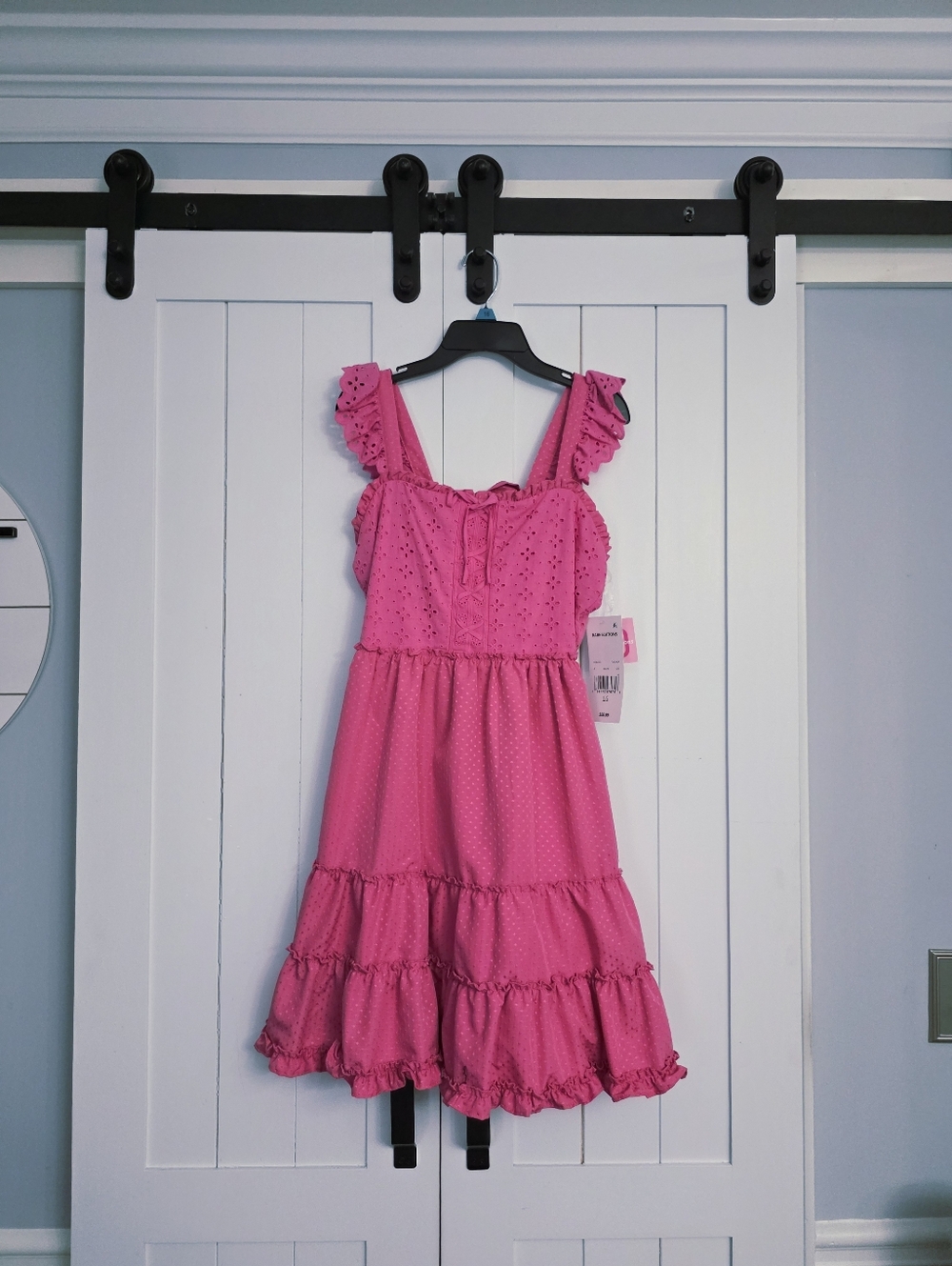 Rare Editions Short Sleeve Flutter Empire Waist Dress. NEW!